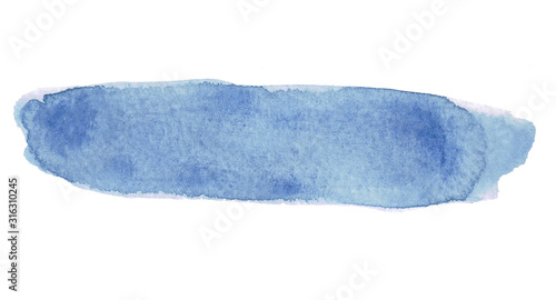 Watercolor Brushstroke Blue