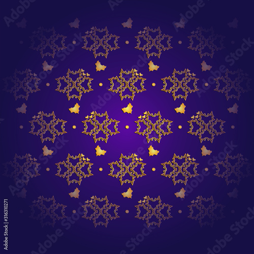 the ornament of calligraphy with color degradation