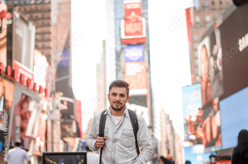 Man in Times Square, New York