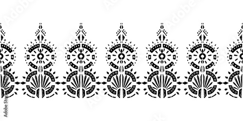 Heometrict pattern etnic indian black ornamental on color background. Navajo motif texture ornate design for surface print. Home decor.