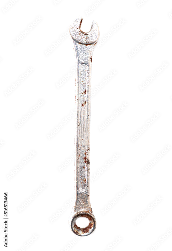 Adjustable wrench isolated on a white Adjustable wrench isolated on a white