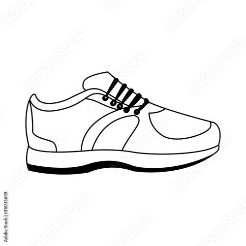 sport shoe icon, flat design
