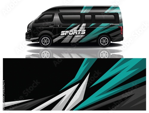 Minibus  Decal Wrap  Vector Design 