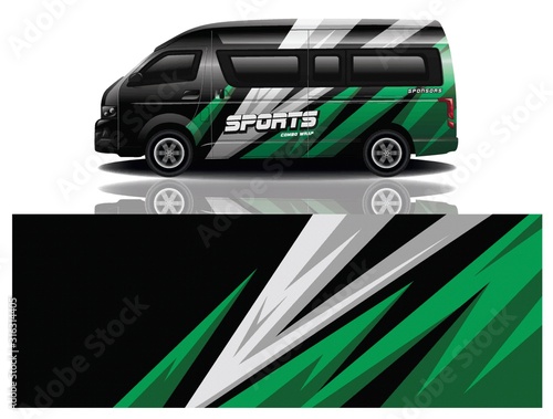 Minibus  Decal Wrap  Vector Design 