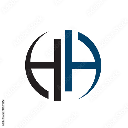 bold cool brand HH logo H initial Letter design vector graphic concept illustrations