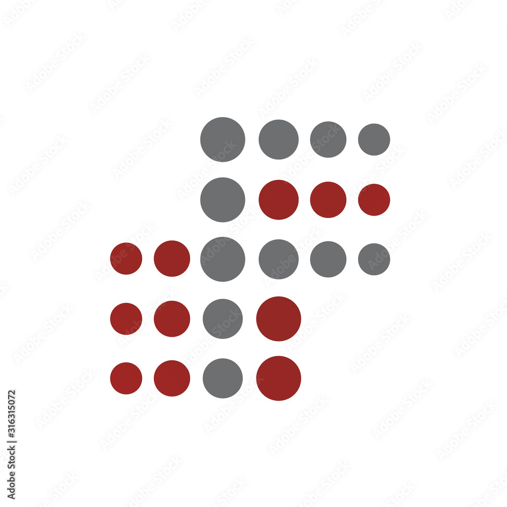 connected square dot LED logo design vector shape element vector connected square dot LED logo design vector shape element vector