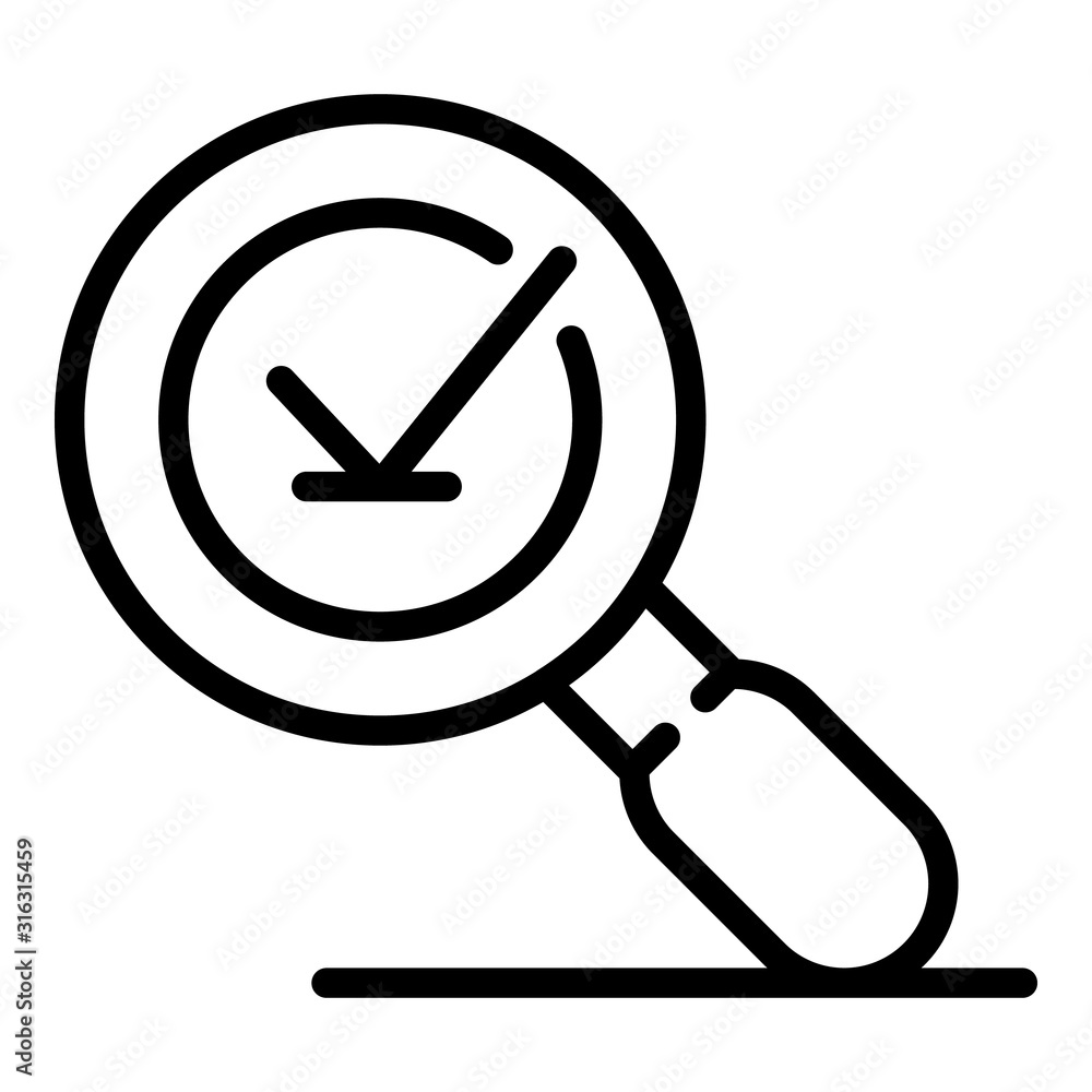 Magnifier feedback icon. Outline magnifier feedback vector icon for web design isolated on white background Magnifier feedback icon. Outline magnifier feedback vector icon for web design isolated on white background