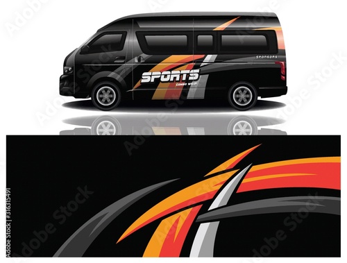 Minibus Decal Wrap Vector Design 