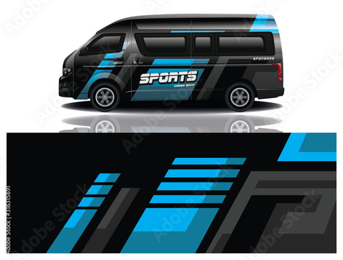 Minibus Decal Wrap Vector Design 