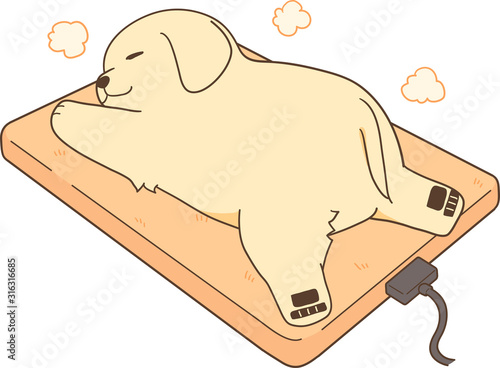 ゴールデンレトリバーの子犬（あったかシート）