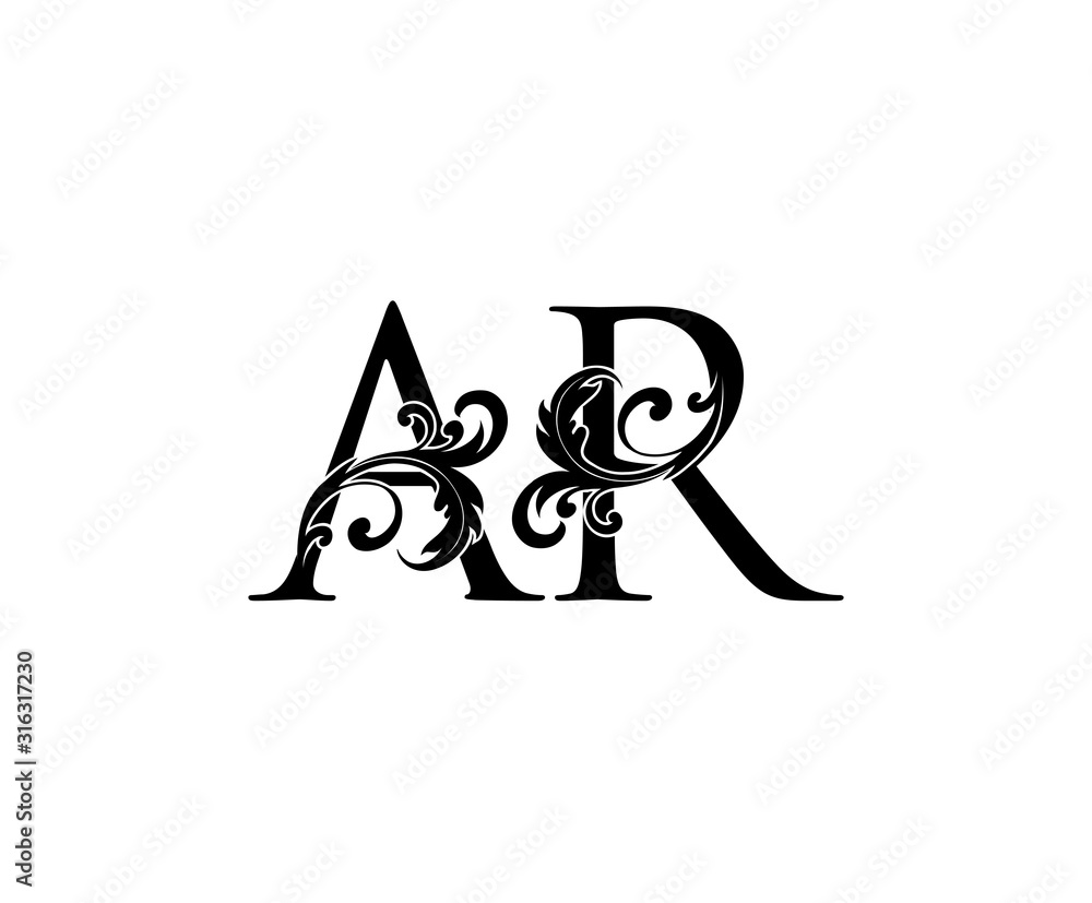 Fototapeta premium Classy A, B and AB Vintage Letter Logo Design