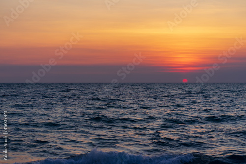 sunset over the sea