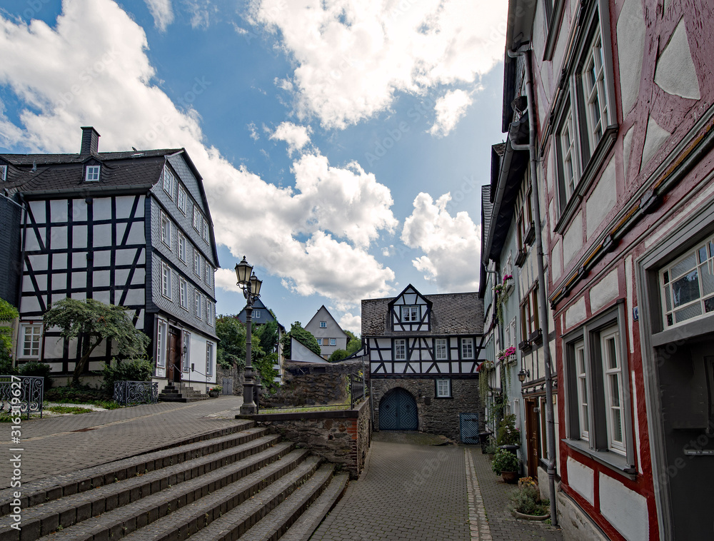 Fachwerkhäuser in der Altstadt von Wetzlar in Hessen, Deutschland Fachwerkhäuser in der Altstadt von Wetzlar in Hessen, Deutschland