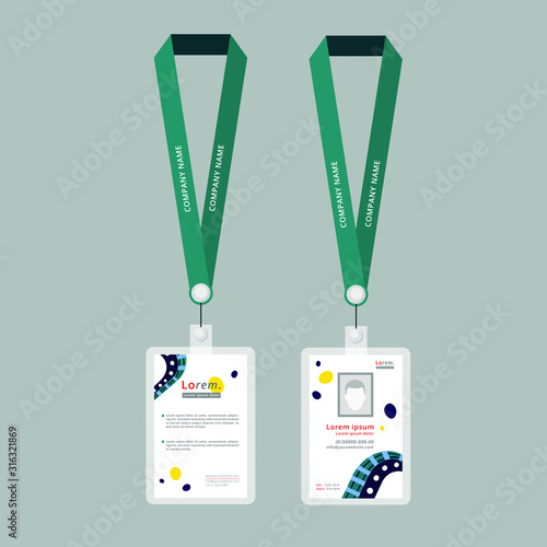 Vector illustrated ID card. Clean, minimal, modern, creative and also friendly design for the various usages. You can also download some other mockups with a similar design in our portfolio.