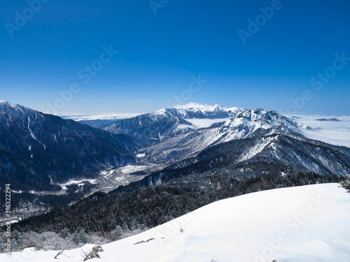 雪山 北アルプス 西穂高岳 青空 風景 © Kazuhiro.Kimura