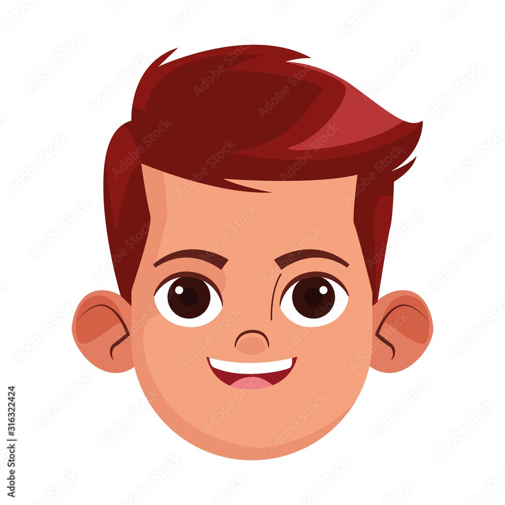 happy boy face icon, colorful design happy boy face icon, colorful design
