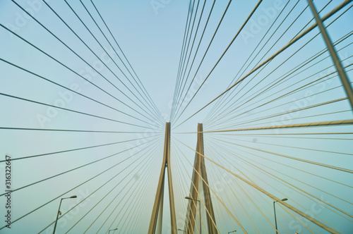 The Bandra-Worli Sea Link, officially called Rajiv Gandhi Sea Link, is a cable-stayed bridge that links Bandra with Worli in Mumbai, India.