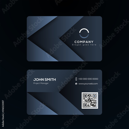 Abstract professional business card or visiting card set.