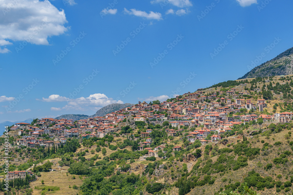 Arachova village scenic view, Greece