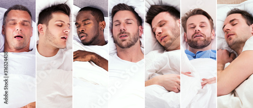 Quadro su tela Men Snoring While Sleeping