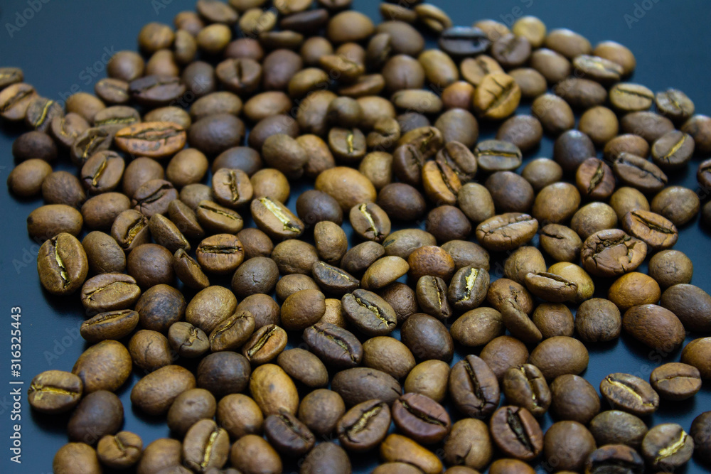 coffee beans on a dark background coffee beans on a dark background