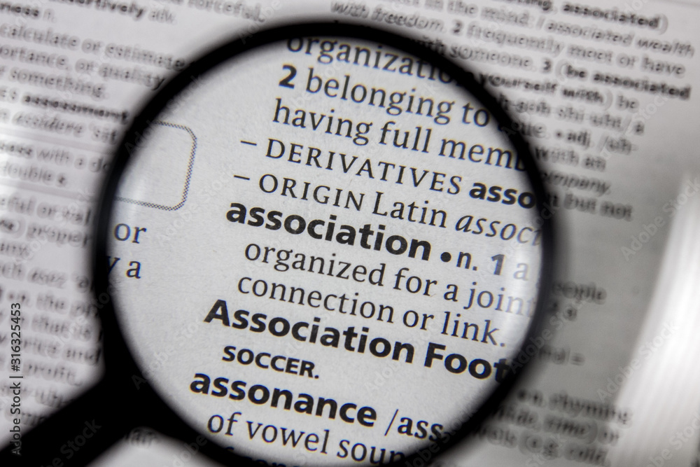 The word or phrase association in a dictionary. The word or phrase association in a dictionary.