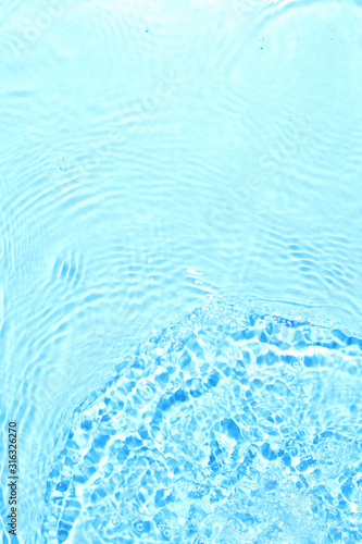 Fototapeta Naklejka Na Ścianę i Meble -  texture of splashing clean water on blue background