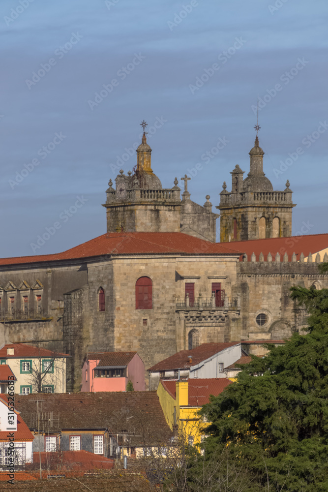 View at the Cathedral of Viseu and Church of Mercy on top