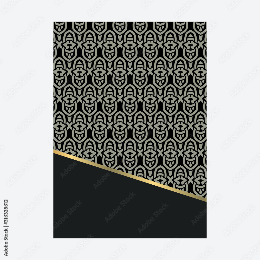 Luxury cover page with pattern design for flyer, magazines, , book cover, banners. Hipster Decorative retro greeting card or invitation design. Luxury cover page with pattern design for flyer, magazines, , book cover, banners. Hipster Decorative retro greeting card or invitation design.