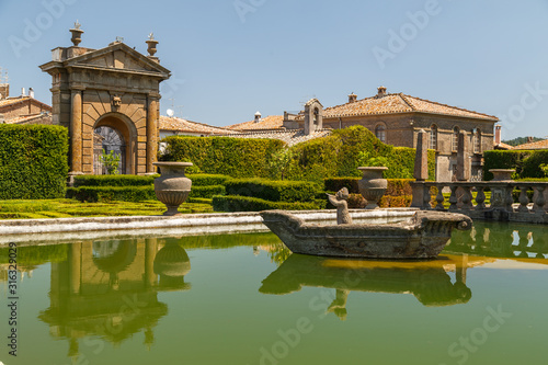 LANTE / ITALY - JULY 2015: The Renascence palace park of Lante, Italy