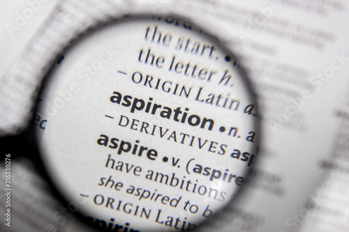 Papier peint The word or phrase aspiration in a dictionary.