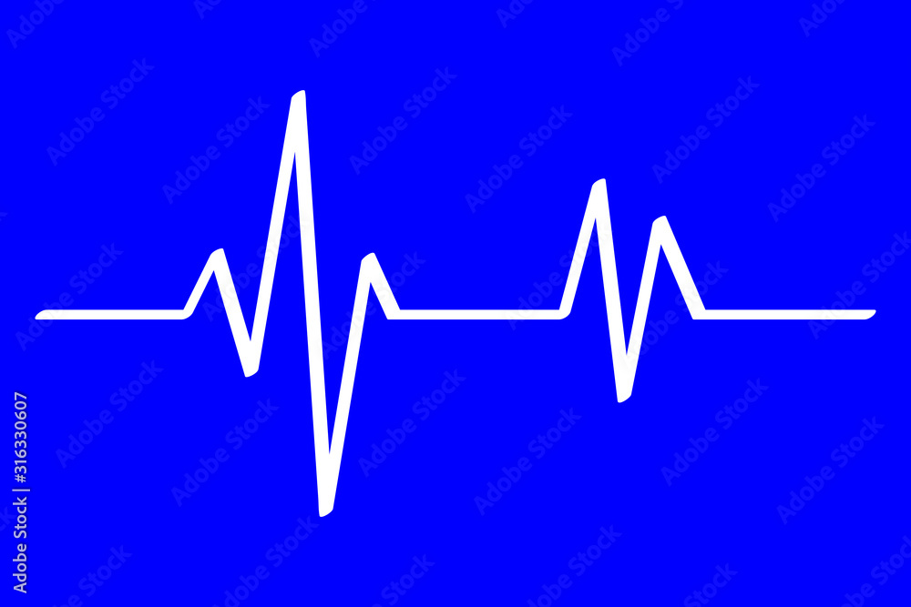 Outline heartbeat icon, medicine sign, sketch vector stock illustration