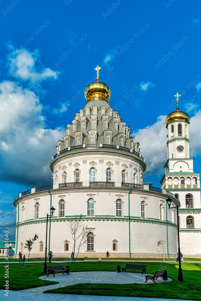 resurrection Cathedral in the new Jerusalem monastery on a Sunny summer day. Tourist attractions in Russia