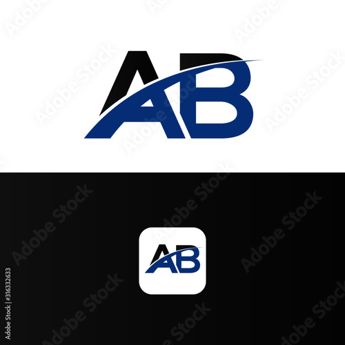 AB Logo Letter Design Template Element