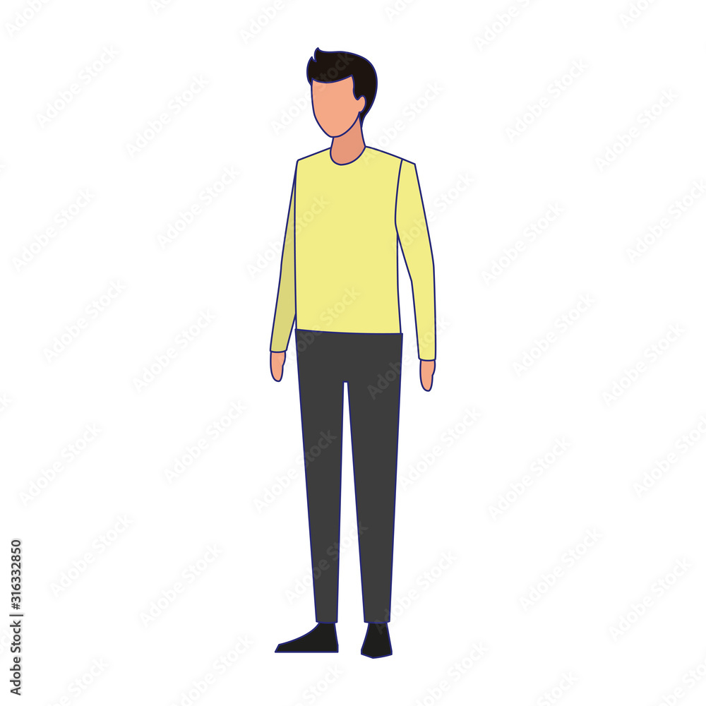 avatar man standing icon, colorful design avatar man standing icon, colorful design