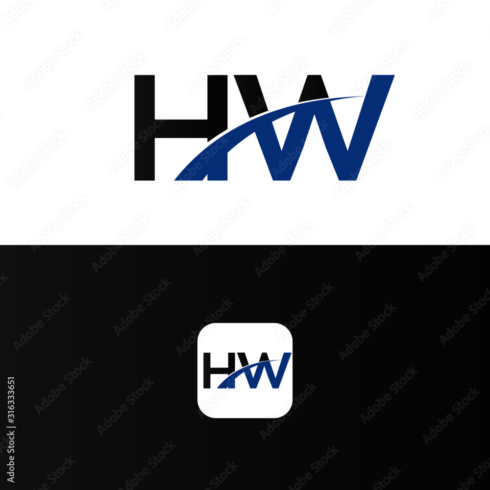 Obraz premium HW Logo Letter Design Template Element