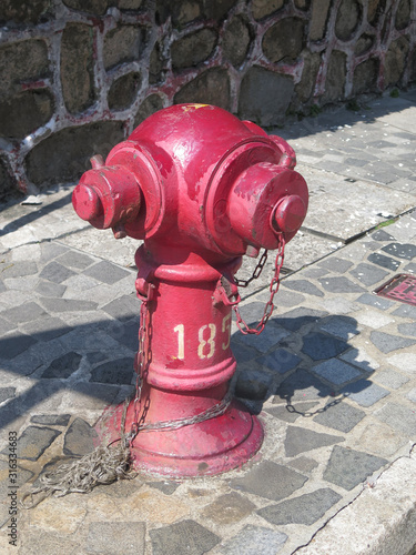 Fire hydrant on pavement