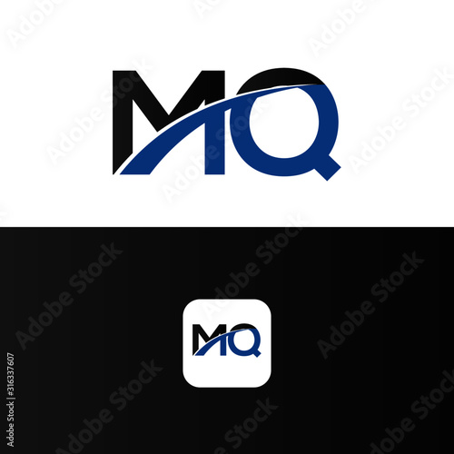 MQ Logo Letter Design Template Element