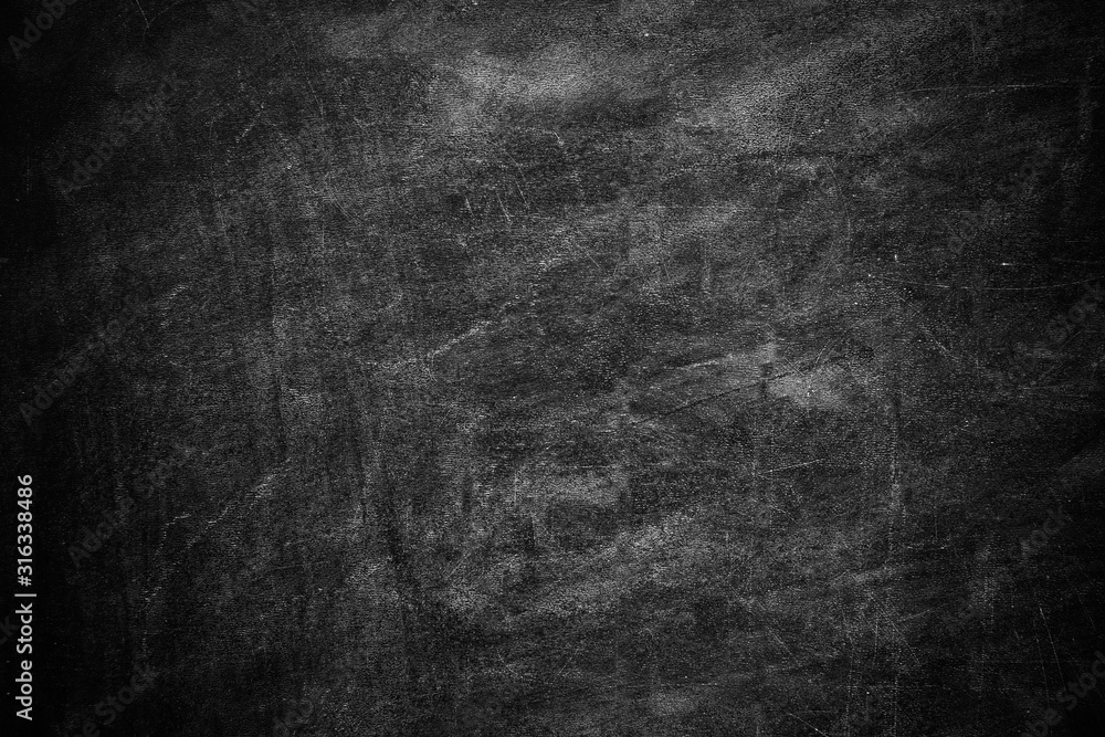 Dirty black chalkboard as background. Space for text Dirty black chalkboard as background. Space for text