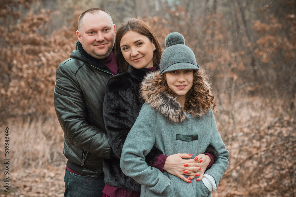 Portrait of happy family, relax at nature, relationship and lifestyle Portrait of happy family, relax at nature, relationship and lifestyle