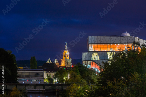 Wallpaper Mural heilbronn cityscape at night with modern architecture Torontodigital.ca