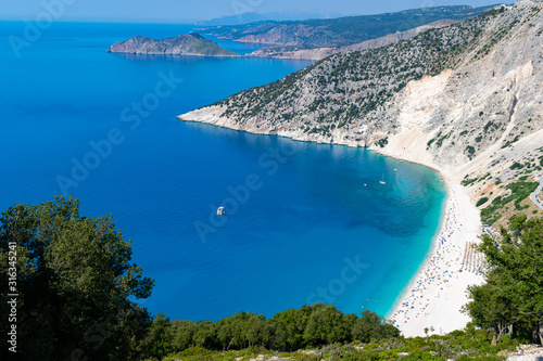 Myrtos beach in Kefalonia, Greece