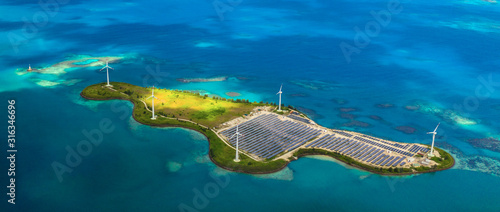 Solar farm on Romainville Island photo