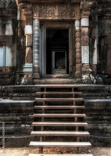 Ruins of Angkor Wat Hindu temple complex Cambodia. © Emoji Smileys People