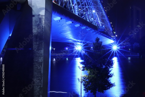 Lightings below the bridge of Seri Saujana Bridge photo