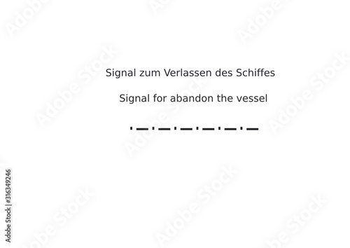 Signal zum Verlassen des Schiffes