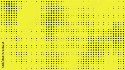 Halftone dots motion loop background, UHD Halftone comic dot animation. Wave pattern. Retro and Vintage Pattern animation.