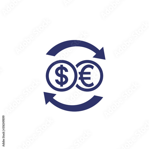 dollar to euro exchange icon