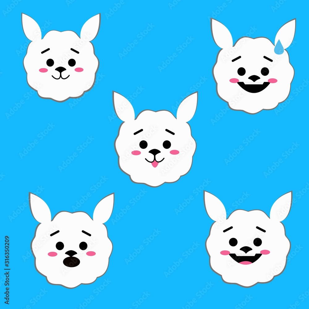 Cute sheep character vector design Cute sheep character vector design