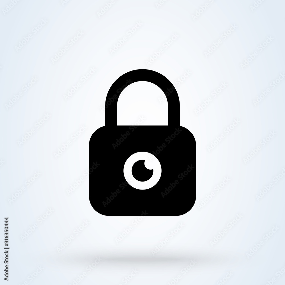 Privacy eye lock. Simple modern icon design illustration. Privacy eye lock. Simple modern icon design illustration.